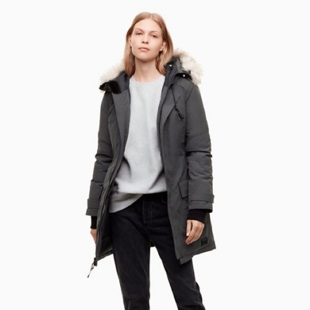 Aritzia Golden by TNA Bancroft Parka XS Gray